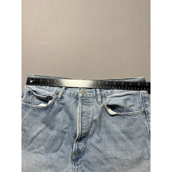 Agolde Jeans Womens Size 29 Blue 90's Straight High Rise ButtonFly Cropped 32x26 - Picture 12 of 16
